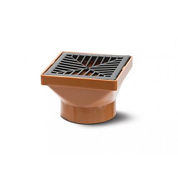 110mm Underground Drain Square Hopper Including Grid UG414