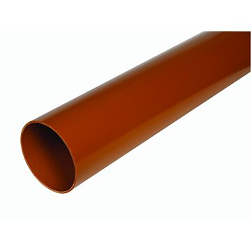 110mm Underground Drain 3 Metre Plain Pipe