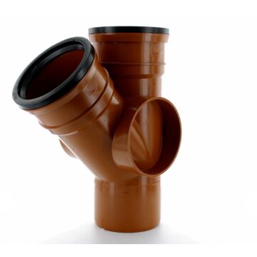 110mm Underground Drain 135 Degree Double Socket Y Junction