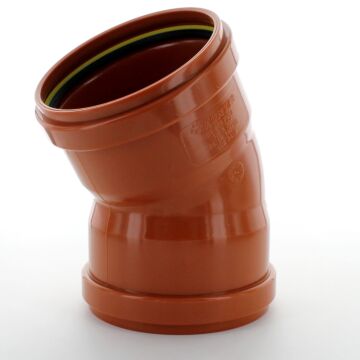 110mm Underground Drain 30 Degree Double Socket Bend