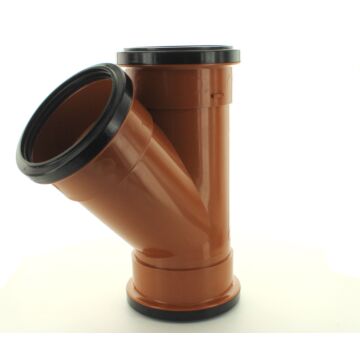 110mm Underground Drain 135 Degree Tripple Socket Y Junction