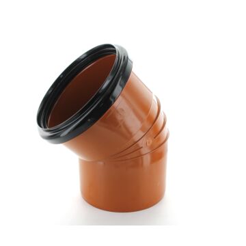 160mm Underground Drain 45 Degree Single Socket Bend
