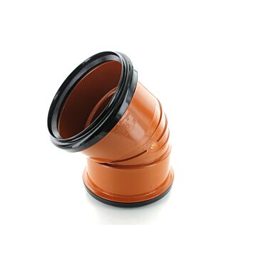 160mm Underground Drain 45 Degree Double Socket Bend