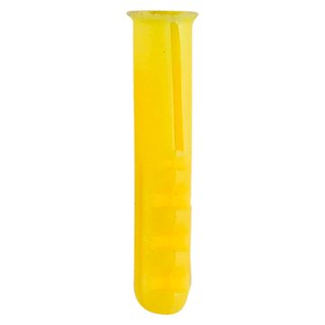 Plastic Plugs - Yellow - 25mm  - Pack of 100