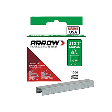 JT21 T27 Staples 10mm (3/8in) (Box 1000)
