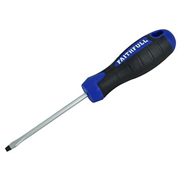 Soft Grip Screwdriver Flared Slotted Tip 4.0 x 75mm