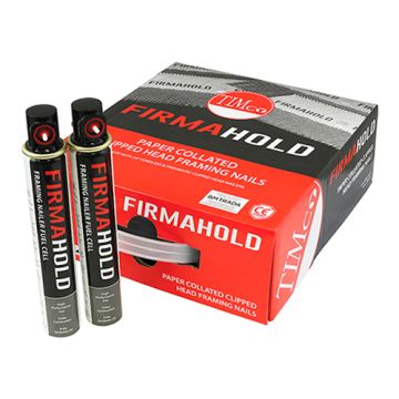 FirmaHold Collated Clipped Head Nails & Fuel Cells - Trade Pack - Plain Shank - FirmaGalv - 3.1 x 90mm/2CFC