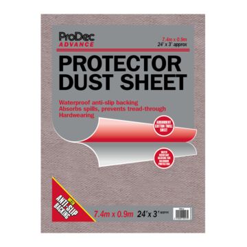 ProDec Advance 24' x 3' Water Resistant Protector Cotton Dust Sheet
