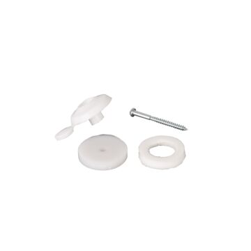 10mm White Super Fixing Buttons Pack of 20