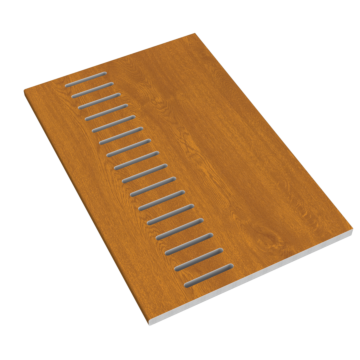 PVCu Vented Flat Board 5 Metre Light Oak