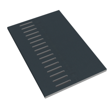 PVCu Vented Flat Board 5 Metre Woodgrain Anthracite Grey