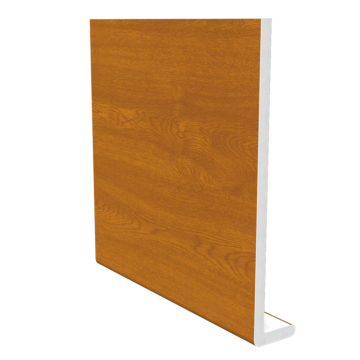 PVCu Plain Fascia Board 5 Metre Woodgrain Light Oak