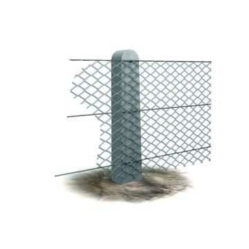 1200mm Chainlink Concrete Fence Intermediate with Side Holing Post 1870mm