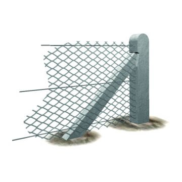 1200mm Chainlink Concrete Fence End Post 1870mm