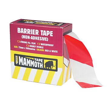 Barrier Tape 72mm x 500 Metre Red & White