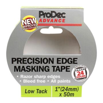 ProDec Advance 1" x 50m Low Tack Precision Edge Masking Tape