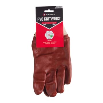 Blackrock PVC Knitted Wrist Red Gloves