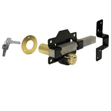 50mm Double Locking Long Throw Lock with Elongated Keep & Stainless Steel Bar
